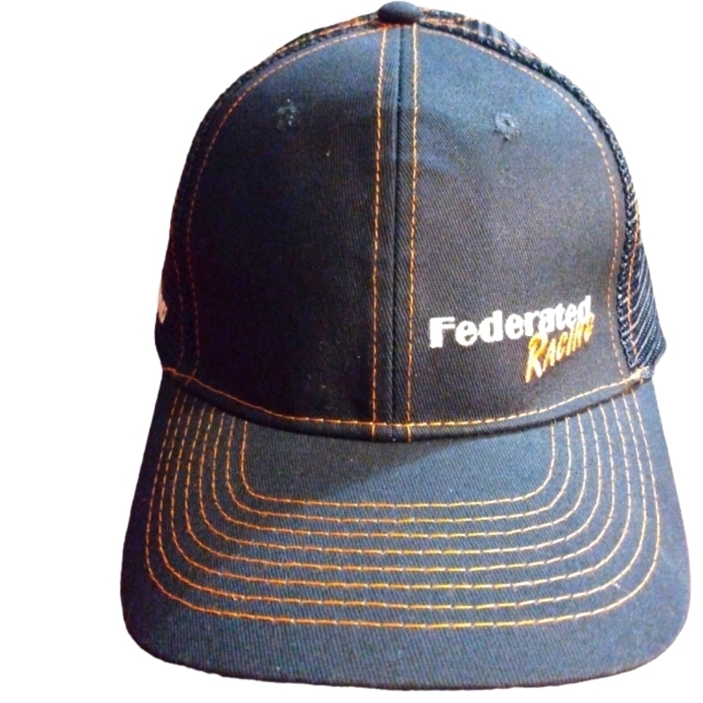Federated Racing Navy-Yellow Stitch, Snapback Adjustable "Out the Door At 4" Hat